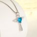 Heart Zircon Necklace Clavicle Chain Heart-shaped Diamond Angel Wings Pendant_ipsvogv.com