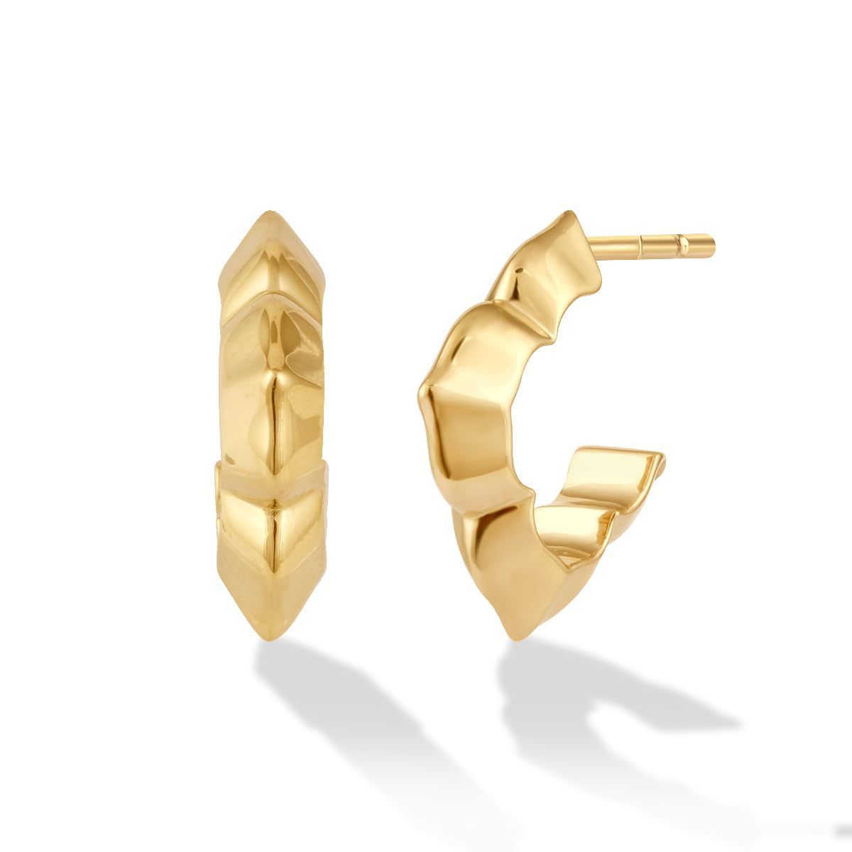 Hot Sale Real Gold Brass Electroplating Personalized Design Geometric Earrings Fashionable And High End Earrings_ipsvogv.com