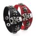Punk Totem Little Elf Skull Ghost Head Men's Leather Jewelry Trendy PU Rock Bracelet_ipsvogv.com