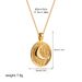 Retro Trend Gold Sun And Moon Oval Necklace Plated With Fashion Versatile Necklace_ipsvogv.com