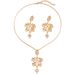2024 New Style Women's Flower Necklace Earring Set with Rose Design, High Grade Earrings_ipsvogv.com