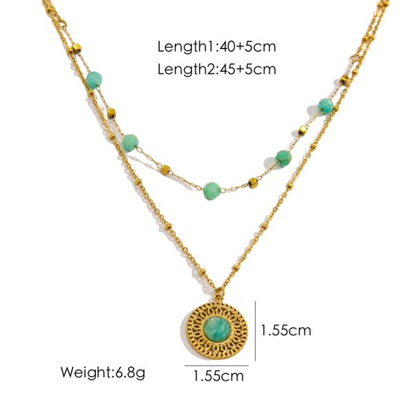 INS Style Handmade Chain Tianhe Stone Necklace With Stacked Stainless And Titanium Steel Popular Accessories_ipsvogv.com