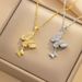 Necklace Jewelry Female Flow Ring Water Drops Hot Selling Accessories Necklace Titanium Steel Necklace Women All-match New Necklace Accessories_ipsvogv.com