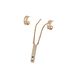 New Fashion And Minimalist Square Lock Hole Pendant Earrings Accessory Set_ipsvogv.com