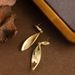 Fashionable, Simple, Atmospheric, Leaf Tassel Earrings, Light Luxury, High-end, Long Silver Needle Earrings_ipsvogv.com