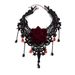 Dark Gothic Halloween Lace Rose Necklace Niche Design Tassel Choker Sweet Cool Fashion Accessory_ipsvogv.com