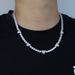 Men’s Jewelry Set Fashion Chain Necklaces Heart Shaped Zircon Pendant Tennis Jewelry_ipsvogv.com