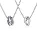 Titanium Steel Zircon Necklace For Men And Women, Personalized Interlocking Double Rings, Simple Hip Hop Sweater Chain, Couple Jewelry_ipsvogv.com