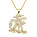 Domineering cool full diamond patchwork letter pendant necklace accessories with personalized three-dimensional creative_ipsvogv.com