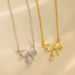 Bow Necklaces Simple, Luxurious And Niche Designs, Love Cat's Eye Stone Pendants For Women With Versatile Collarbone_ipsvogv.com