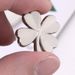 Four leaf clover metal waist buckle detachable no seam no nail waist button jeans waist buckle artifact_ipsvogv.com