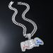 Hip Hop New Full Letter Pendant Necklace Fashion Alloy Set Diamond Cuban Chain Hot Selling Item Jewelry_ipsvogv.com