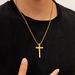 Men's Jewelry Simple Personality Smooth Stainless Steel Cross Accessories Hip Hop Men's Necklace Fashion_ipsvogv.com