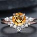 Sanjie 2025 New Rose Gold Inlaid Yellow Zircon Creative Women's Exquisite Pair Ring_ipsvogv.com