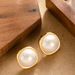 Korean Version Sweet, Exquisite, Fashionable, Small Fragrance Style Wrapped Square Pearl Earrings, Niche, Minimalist_ipsvogv.com