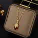 New Year Red Lucky Pixiu Titanium Steel Necklace Women's Gold Plating Internet Red Explosions Clavicle Chain Trendy Fashion Jewelry_ipsvogv.com