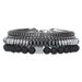Fashion Personality Volcanic Stone Black Gallstone Elastic Multi-layer Stacking Men's Hip-hop Chain Bracelet Set_ipsvogv.com