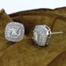New Product Recommendation: Fashionable And Elegant Micro Inlaid White Zircon For Women, Square Double Earrings_ipsvogv.com