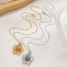 Fashionable Temperament Petal Metal Pleated Flower Pendant Adjustable Women's Necklace Collarbone Chain_ipsvogv.com