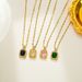 New Fashion And Temperament Multi-color Zircon Necklace Copper Plated Emerald Girl Pink Accessories_ipsvogv.com