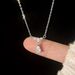 S Pure Silver Tear Necklace, Female Ins, Niche Design Temperament, Light Luxury, Simple French Water Droplet Collarbone_ipsvogv.com