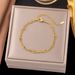 New Fashion With Real Gold Plated Stainless Steel Multi Layer Trendy Chain Bracelet Jewelry For Women_ipsvogv.com