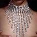 Fashion rhinestone tassel necklace luxurious sexy multi layer exaggerated versatile shining full diamond clavicle necklace_ipsvogv.com