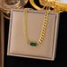 2023 New Necklace Women's Versatile Colorless Green Diamond Alien Style Emerald Set_ipsvogv.com