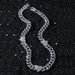 Men's 13mm Classic Full Diamond Cuban Chain Splicing Street Hip Hop Style Peach Heart Necklace_ipsvogv.com