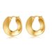 Real gold electroplated earrings color retaining metallic irregular high end texture earrings_ipsvogv.com