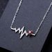 Sterling Silver Colored Gemstone Necklace Fashionable And Versatile Natural Topaz Crystal Garnet Heart Moving Miracle Necklace_ipsvogv.com