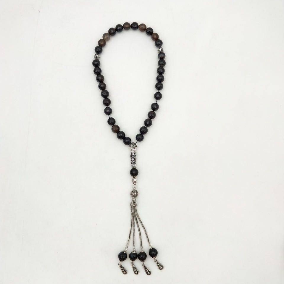 Natural Agate 33 10mm Hand Held Rosary Muslim Prayer Beads Islamic Prayer Beads_ipsvogv.com