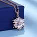 Snowflake Necklace Women Classic Fairy Rose Gold Clavicle Chain Inlaid Diamond Valentine'S Day Gift_ipsvogv.com