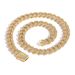 Men's Jewelry Hip Hop Necklace 12mm Cuban Chain Micro Inlaid Zircon Spring Buckle Personality Trend Men's Hip Hop Necklace Accessories_ipsvogv.com