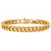 Star Alloy Stainless Four-Sided Polished Wide Thickened Hip-Hop Dominant Titanium Steel Bracelet Cuban Chain Punk_ipsvogv.com