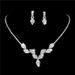 Bridal Jewelry Set - 925 Silver Necklace & Earrings (Wedding Accessories, 18-inch Chain, Individually Packaged, Elegant Two-Piece Set)_ipsvogv.com