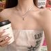Simple Square Pendant Necklace For Women, Niche, Light Luxury, Cold Style, Hip Hop, High End Double Layer Clavicle Chain, Necklace Accessories_ipsvogv.com
