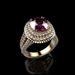 Sanjie's New Unisex Full Diamond Red Ring, French Style Accessory_ipsvogv.com