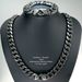 N396B256 14.7mm Necklace + Bracelet Retro Freemasonry Masonic Mason Chain Heavy Mens 316L Stainless Steel_ipsvogv.com