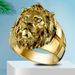 Domineering Lion Head Ring Jewelry Accessories Wholesale Jewelry Men Rings Halloween Rings for Men Cool Stuff Chunky Rings_ipsvogv.com