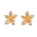 Ins Wind Liquid Metal Folded Flower Design Feel Leaf Petal Earrings_ipsvogv.com