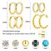 Unisex Real Gold Brass Electroplating Fashion New Style Simple Temperament High Grade Earrings Set_ipsvogv.com
