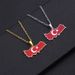 hot selling Turkish map pendant stainless steel necklace oil drop map geometric ethnic style jewelry_ipsvogv.com