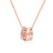Fashionable Three Ring Roman Numerals Women's Titanium Steel Necklace With Letters, Mud Rose Gold Inlaid Diamonds,_ipsvogv.com