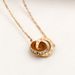 X1-206 Small Square Diamond Roman Digital Double Buckle Short Necklace For Women In South Korea Fashion Titanium Steel_ipsvogv.com