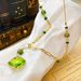 Chinese style trend exquisite crystal glass peacock stone patchwork necklace, fresh and versatile, high-end sense_ipsvogv.com