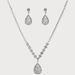 Bridal Jewelry Necklace Bracelet Rhinestone Zircon Dress Women's Wedding Accessories High-end Two-piece Set_ipsvogv.com