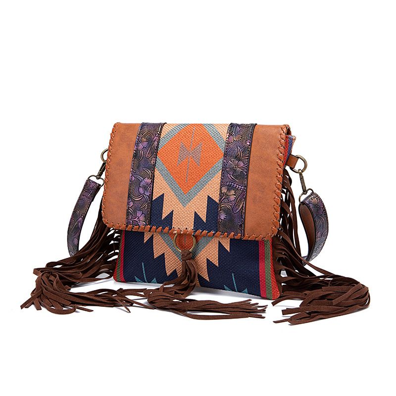 Vintage Hand-woven Streamline Cotton and Linen Shoulder Crossbody for Women's Bags_ipsvogv.com
