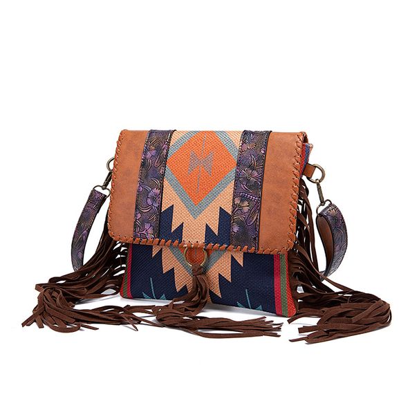 Vintage Hand-woven Streamline Cotton and Linen Shoulder Crossbody for Women's Bags_ipsvogv.com