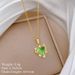 Green 【 】 Love Zircon Light Luxury Charm Gorgeous Full Diamond Necklace Women's Versatile Clavicle Titanium Steel Chain 【 】_ipsvogv.com